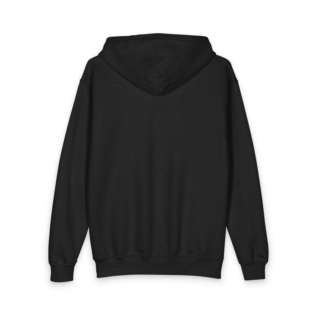 Youth Zip Hoodie with 'Breathe In, Breathe Out' Calm Gradient Pocket Design