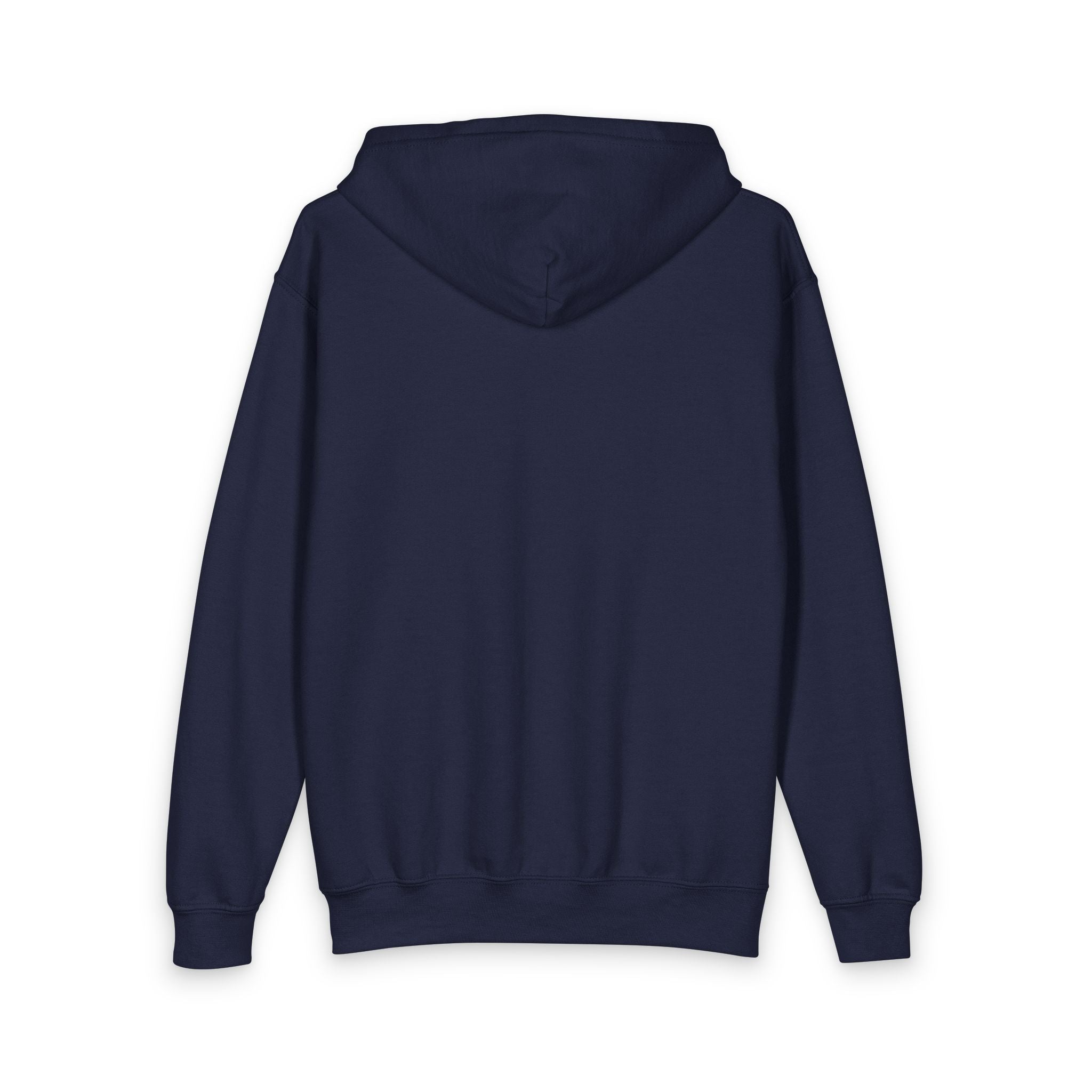 Youth Zip Hoodie with 'Breathe In, Breathe Out' Calm Gradient Pocket Design