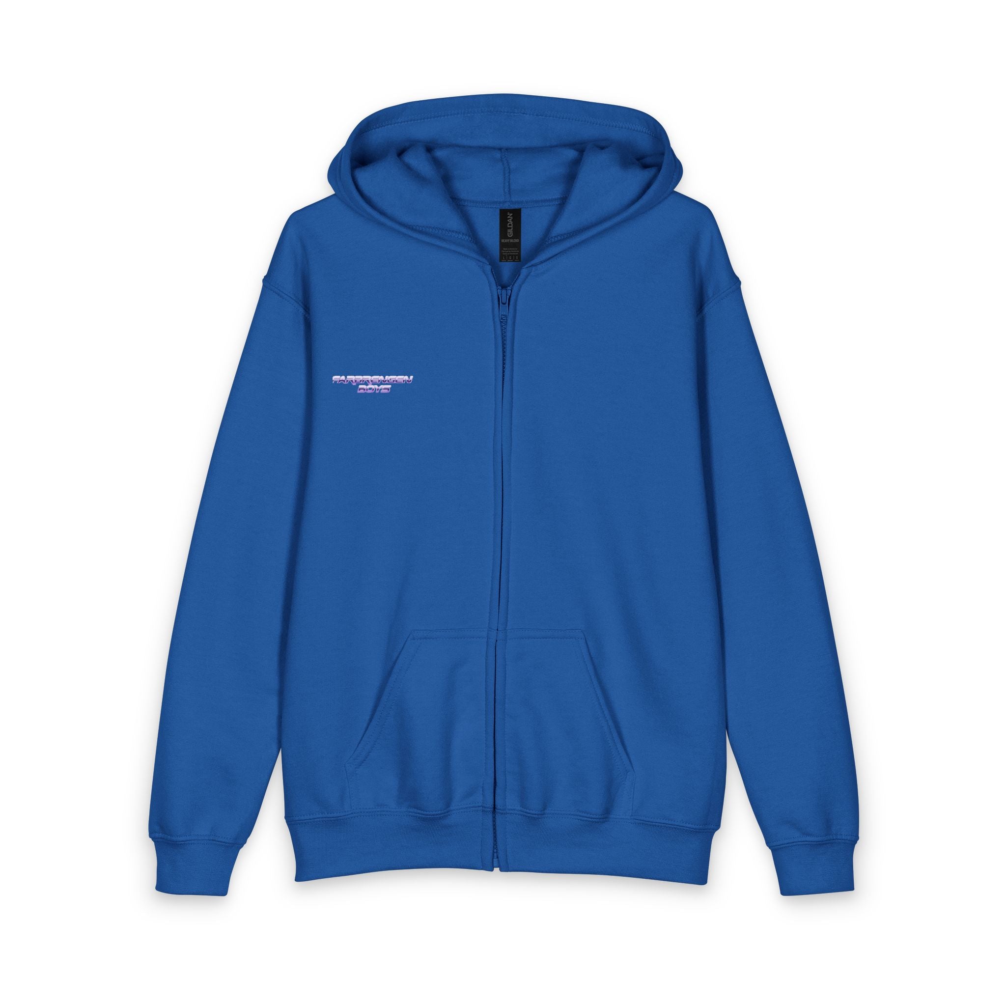 Youth Zip Hoodie with 'Breathe In, Breathe Out' Calm Gradient Pocket Design